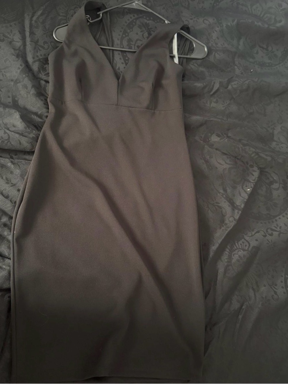 Windsor Black V-Neck Bodycon Dress